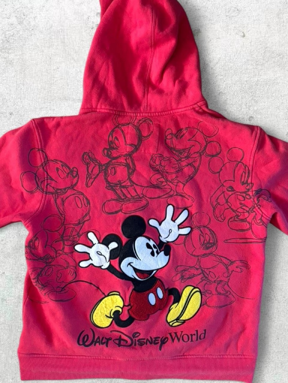 Vintage Micky Mouse Zip Up Hoodie